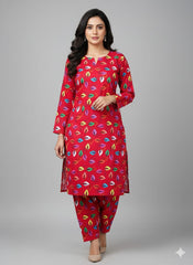 2 Pcs Ladies Suit  Des  112